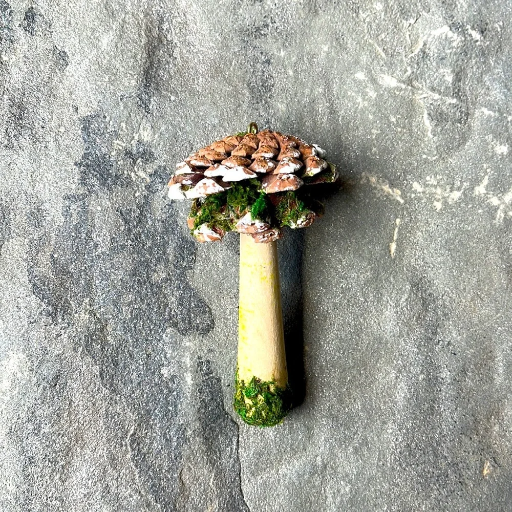 New🌟Mushroom Paulowina Wood Ornament